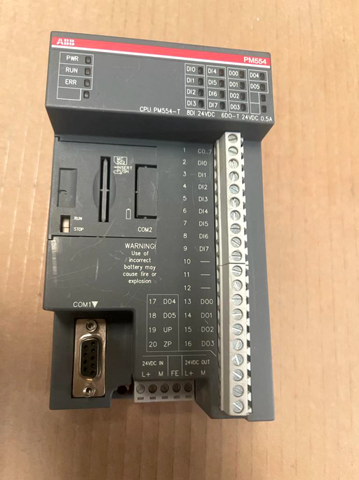 ABB | PM554-T A1 | 1TNE968900R0100 CPU, 128kb, 8 Inputs, 6 Outputs, RS485