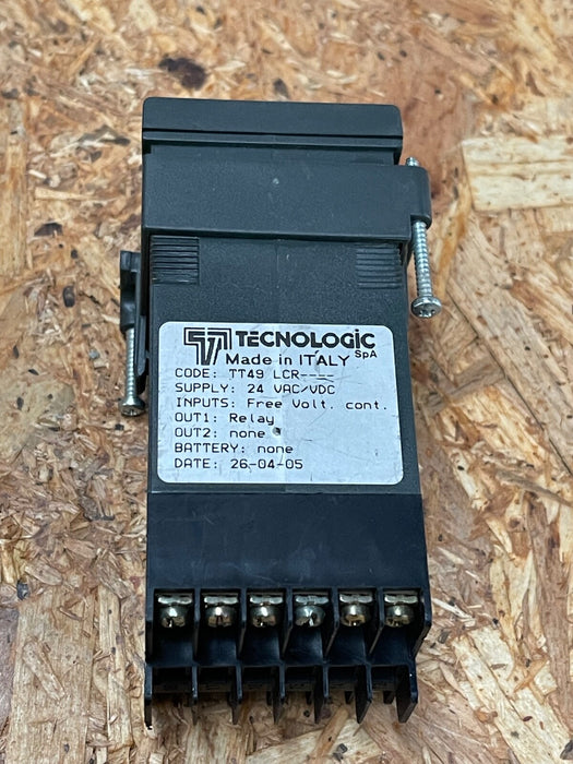 Tecnologic - TT49-LCRR - Digital Timer/Counter, 24 V AC/DC, 48×48 mm, Dual Relay