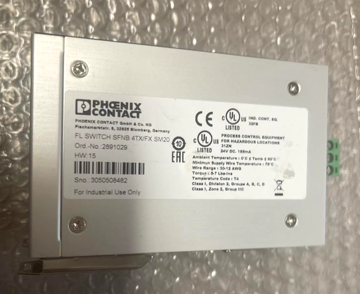 Phoenix Contact FL SWITCH SFNB 4TX/FX SM20 2891029 Industrial Ethernet Switch