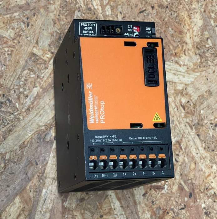 Weidmüller – 2467030000 – PRO TOP1 480 W Power Supply, 48 V DC, 10 A, DIN‑Rail