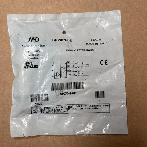 Micro Detectors – SPZ/0N‑0E – M18 Retro‑Reflective Photoelectric Sensor Receiver