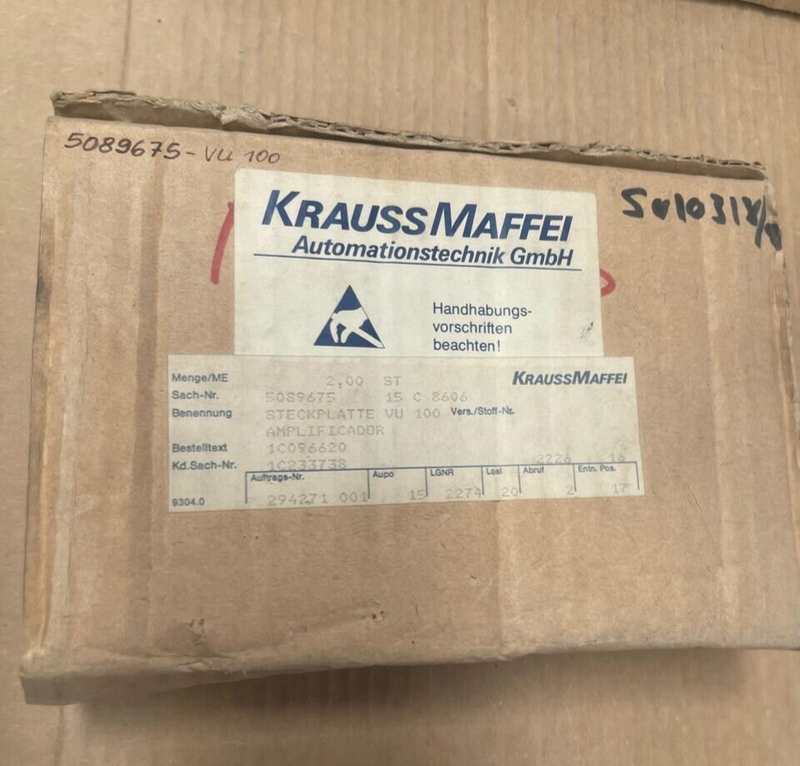 2xPCs KraussMaffei - 5089675 - VU100 Circuit Board