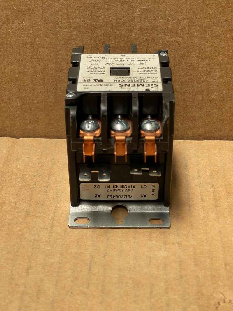 Siemens – 42AF35AF (42AF35AJCFH) – 3‑Pole Definite Purpose Contactor 25A 110/120