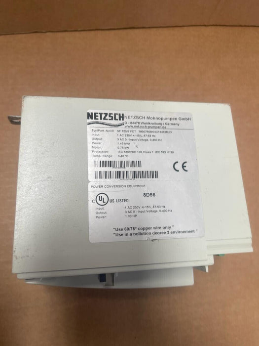 NETZSCH - NF 750/1 FCT - AC Speed Drive 0.75kW