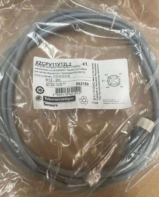 Telemecanique Sensors XZCPV11V12L2 Pre-Wired Connector M12 - 2m