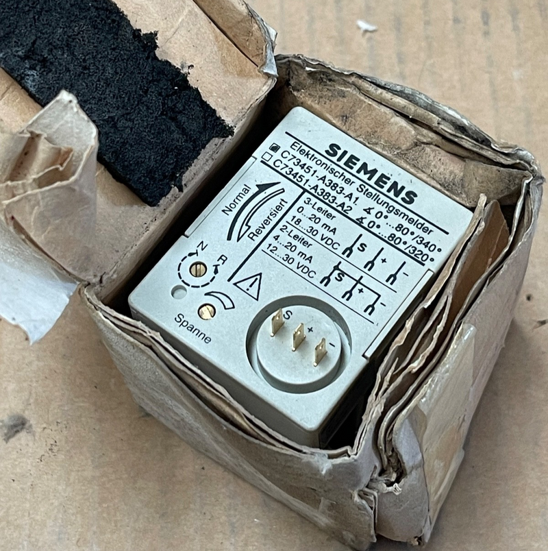 Siemens – C73451‑A383‑A1 – Electronic Position Transmitter ESR 4‑20 mA