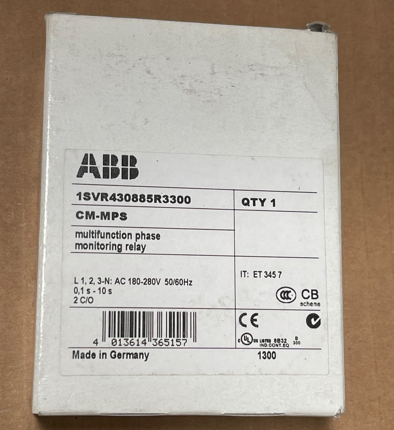 ABB – 1SVR430885R3300 – CM‑MPS Multifunction Phase Monitoring Relay