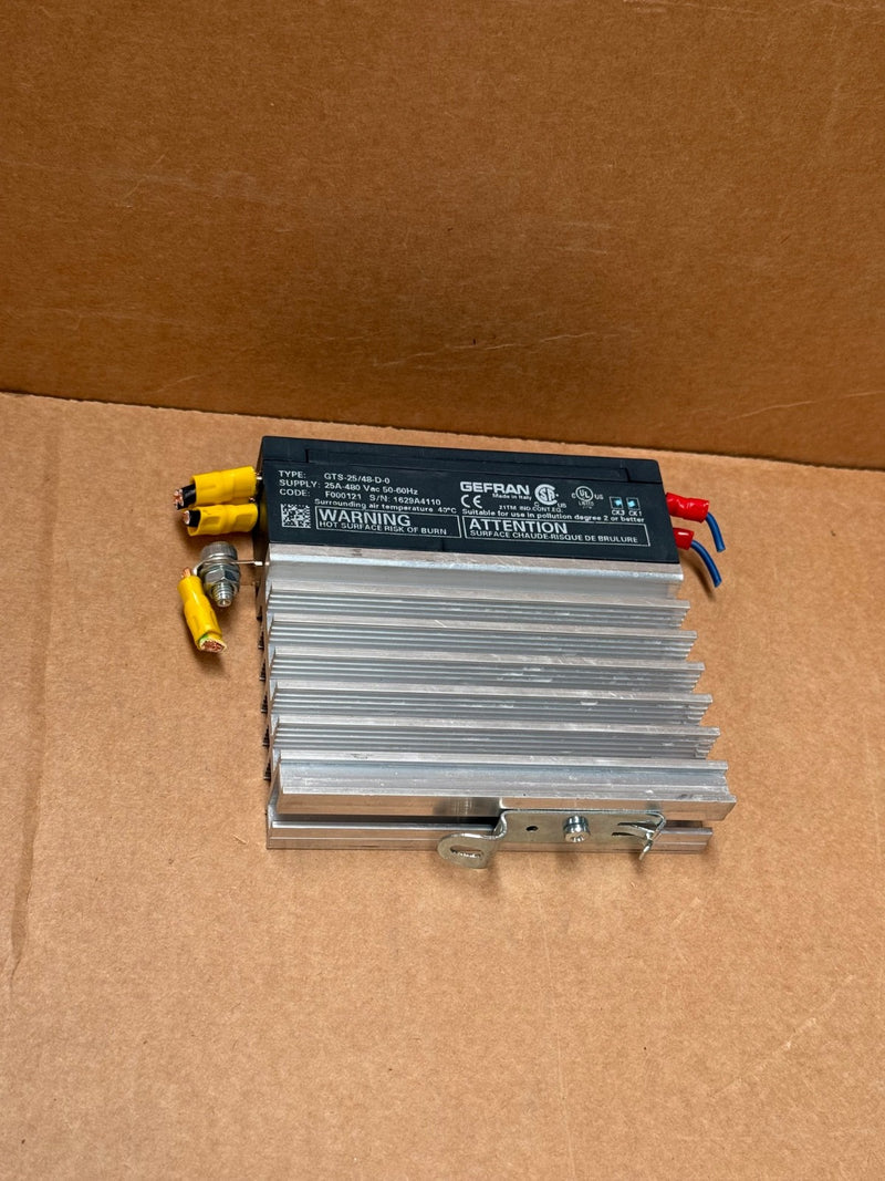 Gefran – GTS‑25/48‑D‑0 – 25 A / 480 VAC Solid‑State Relay, 6–32 VDC Input