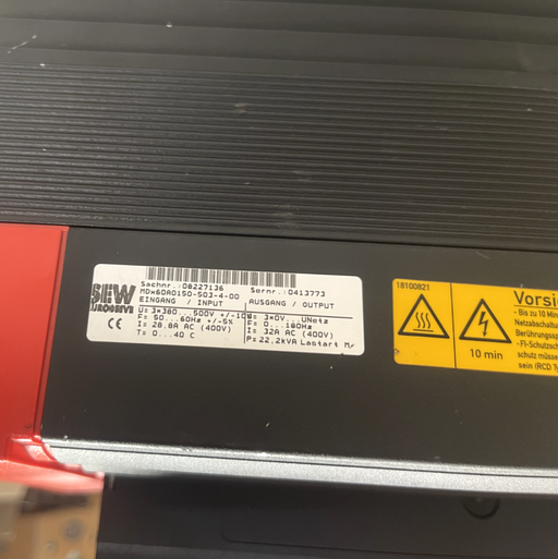 SEW EURODRIVE MDX60A0150-503-4-00 MOVIDRIVE with operator unit Sernr.: 0413773