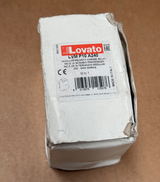 Lovato – LVMP10A240 (LVM P10 A240) – Start‑Up Priority Change Relay, 220–240 VAC