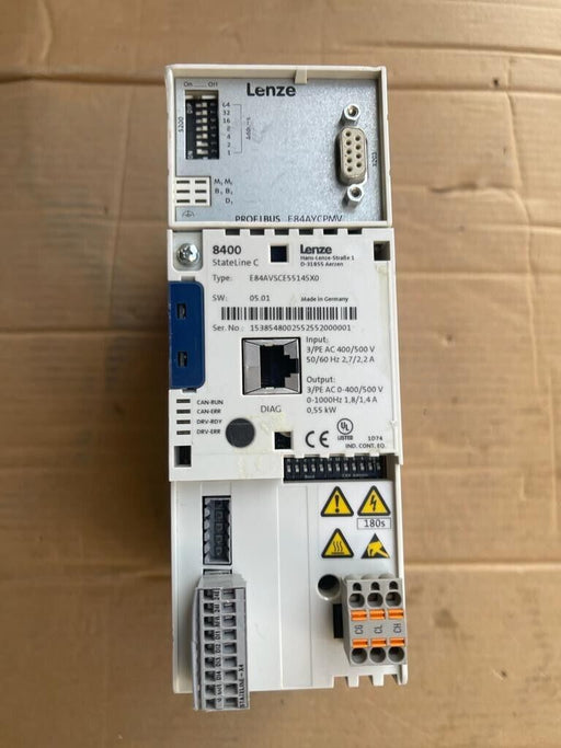 Lenze, E84AVSCE5514SX0, 8400 StateLine C, Inverter Drive 0,55 kW