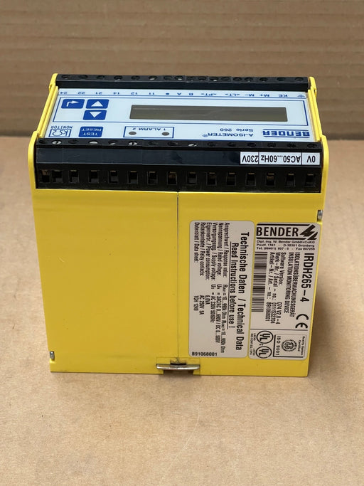 Bender IRDH265‑4 A‑Isometer Insulation Monitoring Device – Insulation Monitoring