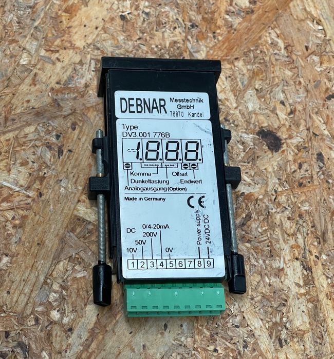 Debnar – DV3.001.776B – Digital Display Panel Meter, 0/4–20 mA Input, 24V DC