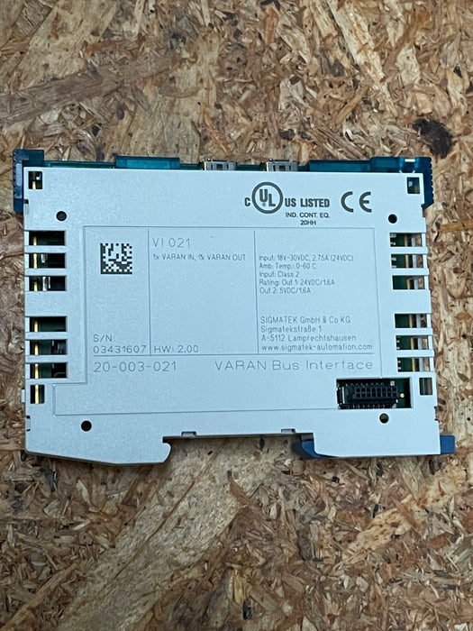 Sigmatek - VI 021 - S-DIAS VARAN Interface Module, 24 V DC, 1x VARAN In/Out