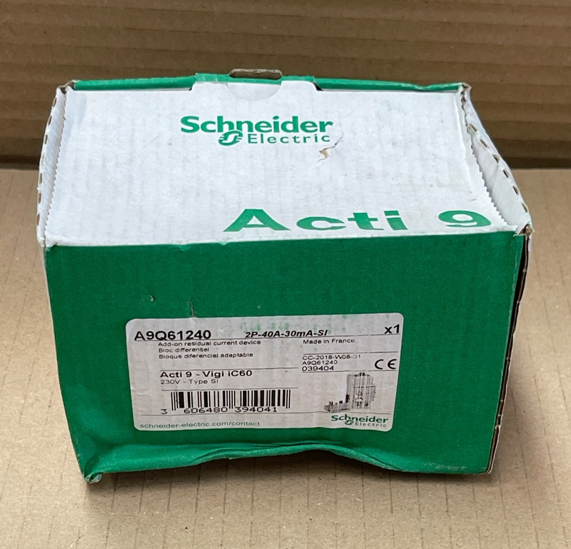Schneider Electric – A9Q61240 – Acti9 Vigi iC60 2P 40 A 30 mA Add‑On RCD