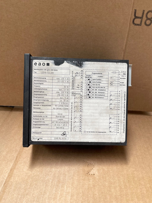 EAO – LSE08-722.600 – 8-Channel Alarm Indicator Panel 230 V AC