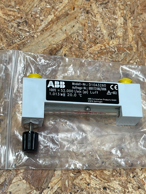 ABB – D10A3260 – All‑Plastic Purge (Variable‑Area) Flow Meter, 1/8″ NPT