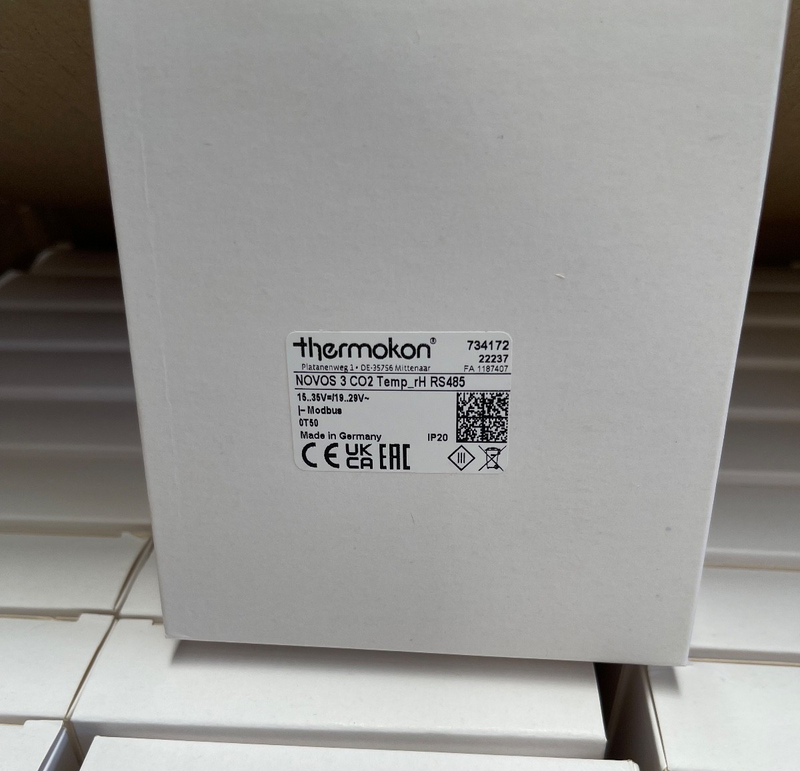 Thermokon – 734172 – NOVOS 3 CO2 Temp RH Sensor RS485 Modbus