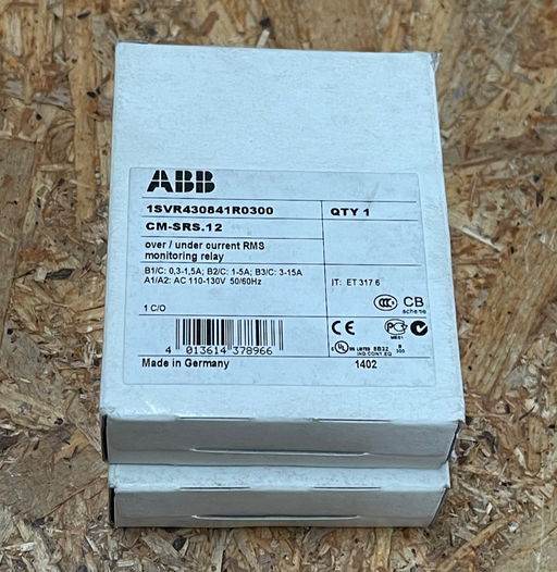 ABB – CM-SRS.12 (1SVR430841R0300) – Current Monitoring Relay, 0.3–15A, 24–240V
