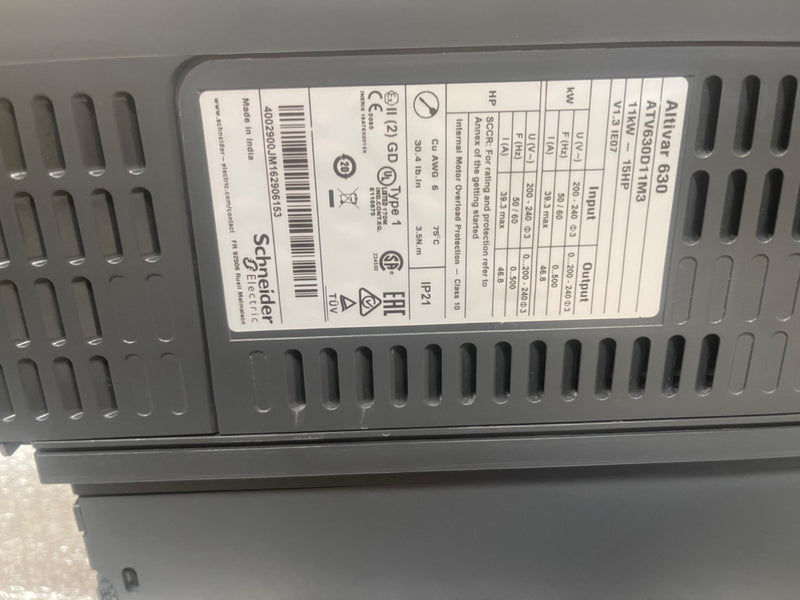 Schneider Electric – ATV630D11M3 – Altivar Process 630 11 kW / 15 hp VFD