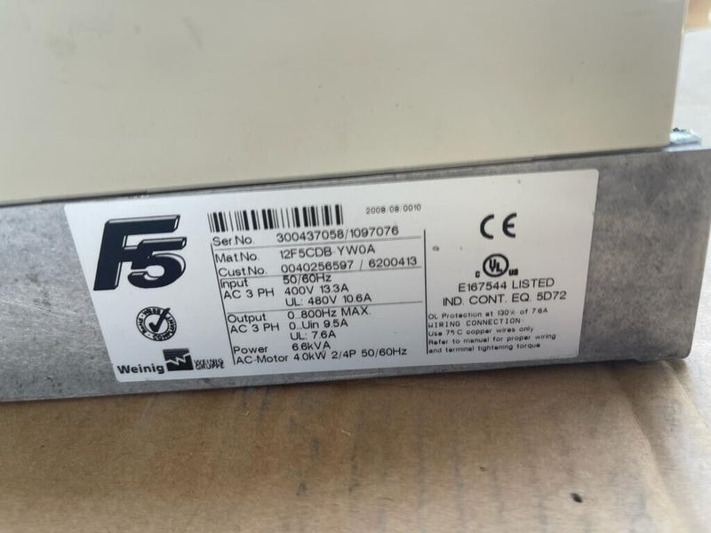 KEB, Weinig 12FCDB-YW0A F5 AC-Motor 4kW 6.6kVA