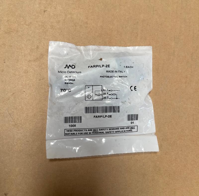 Micro Detectors – FARP/LP‑2E – Polarised Photoelectric Sensor PNP Output