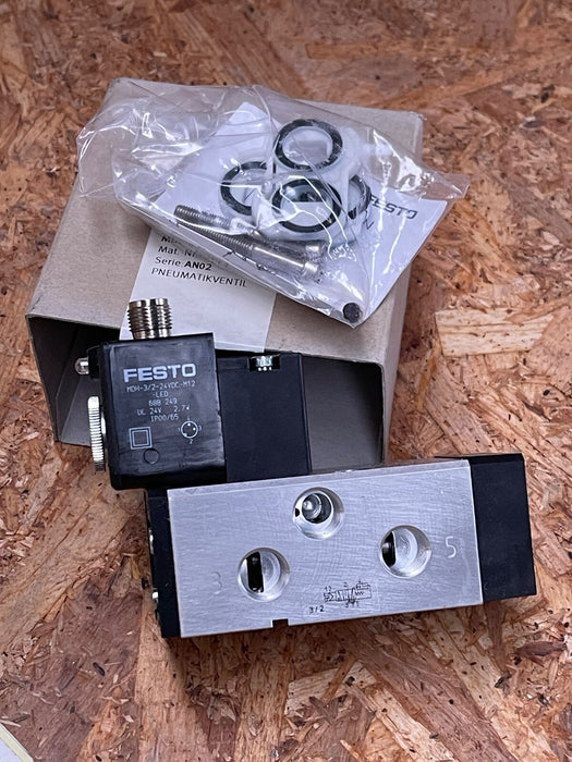 Festo - MDH-5/2K-FR-NA-M12 - 5/2-Way Solenoid Valve, Monostable, 24 V DC