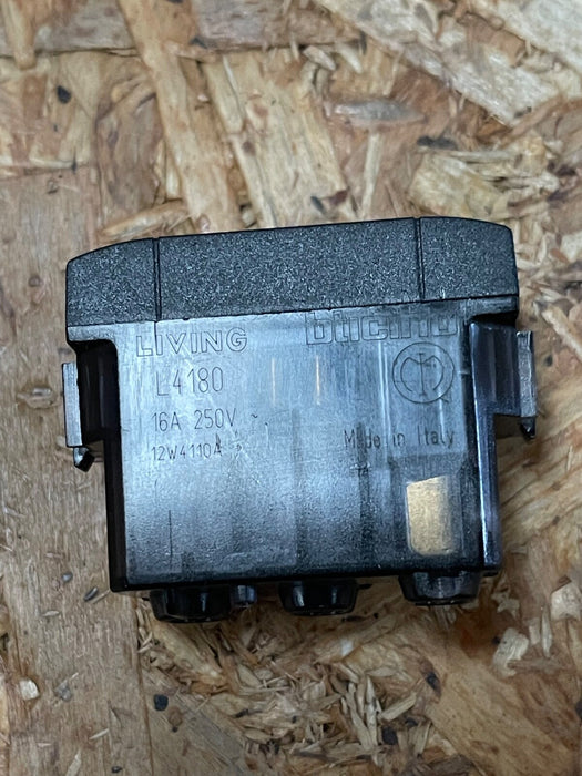 BTicino – L4180 – LivingLight Anthropocene 2P+T 10/16 A Bypass Socket Anthracite
