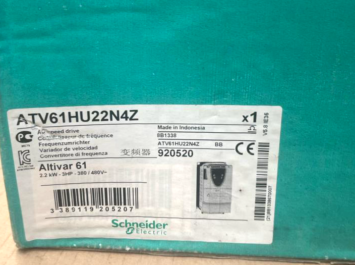 Schneider Electric Altivar ATV61HU22N4Z Ac Speed Drive 2.2kW 3HP 380-480V