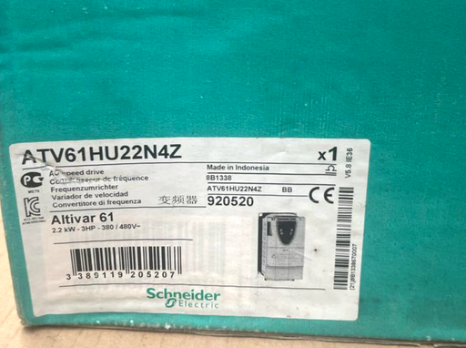 Schneider Electric Altivar ATV61HU22N4Z Ac Speed Drive 2.2kW 3HP 380-480V
