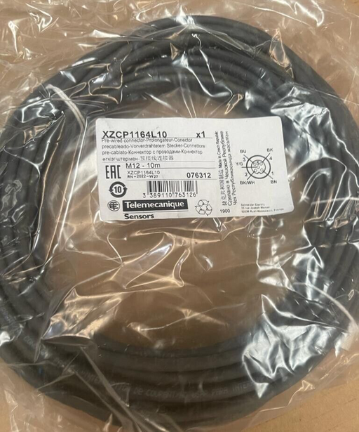 Telemecanique Sensors XZCP1164L10 Pre-Wired Connector M12 - 2m