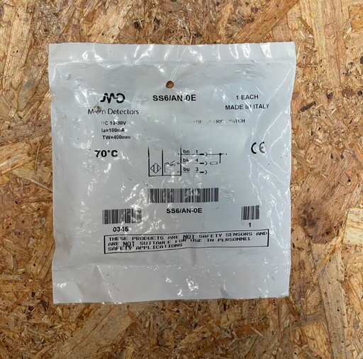 Micro Detectors – SS6/AN‑0E – M18 Tubular Diffuse Photoelectric Sensor