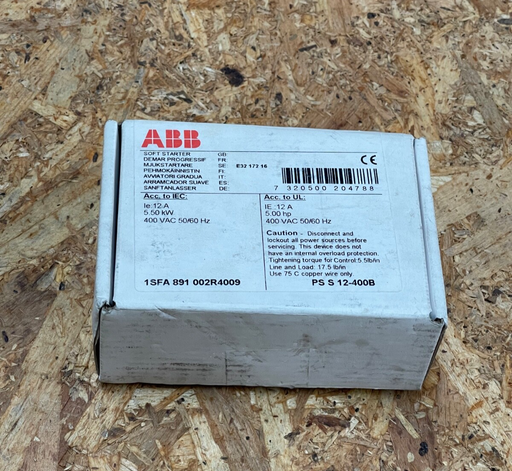 ABB – 1SFA891002R4009 (PSS12-400B) – 5.5 kW Soft Starter, 12 A, 380–415V 3‑Phase