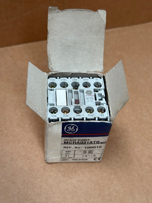 GE – MCRA031ATG (100012) – 3 NO + 1 NC Auxiliary Mini-Contactor Relay, 16A, 48V