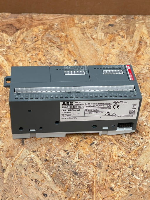 ABB – PM5032‑T‑ETH – AC500‑eCo PLC Processor Module, 12DI/8DO (1SAP123400R0072)