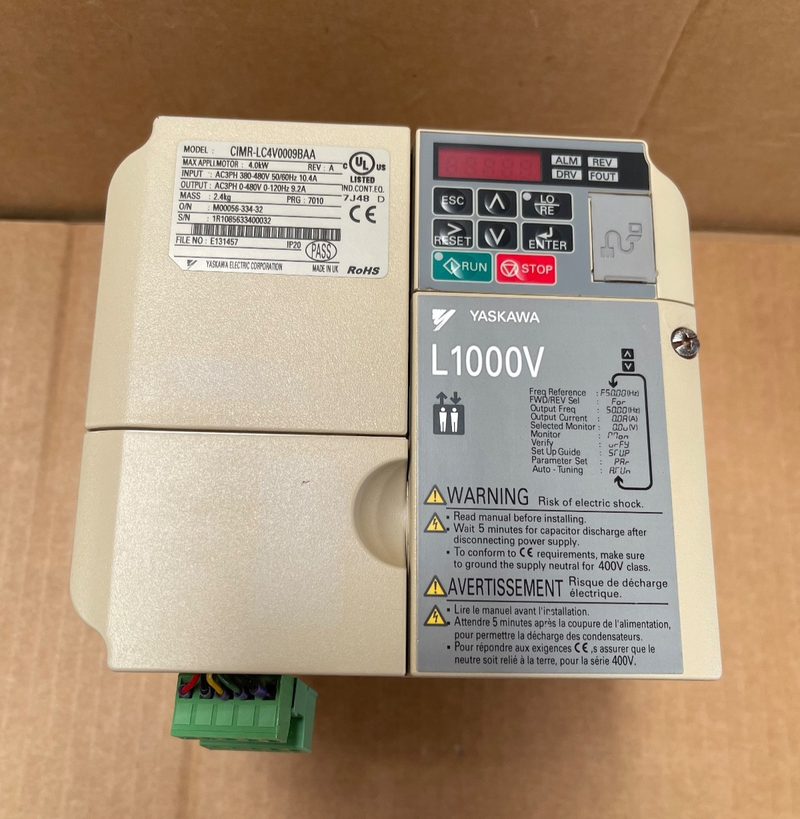 Yaskawa – CIMR‑LC4V0009BAA – L1000V Lift Inverter 400 V / 4 kW