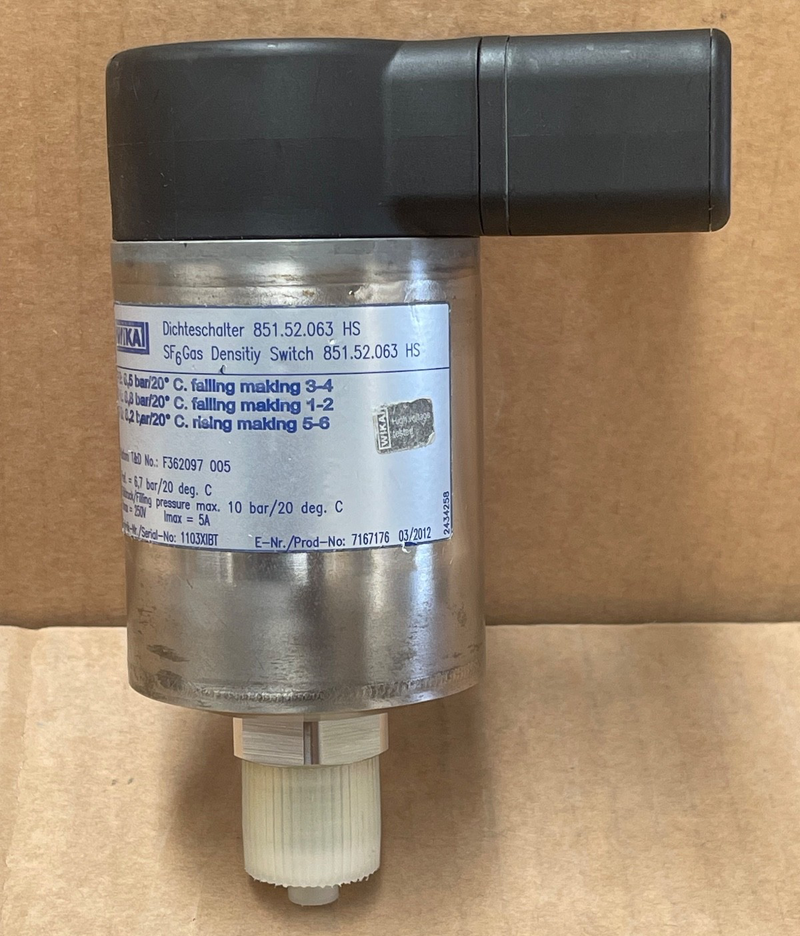 WIKA – 851.52.063 HS – SF₆ Gas Density Switch – 7167176