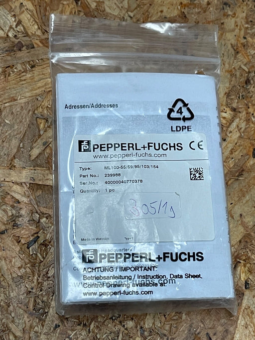Pepperl+Fuchs - 239988 - ML100-55/59/95/103/154 Retroreflective Sensor 5 m Range