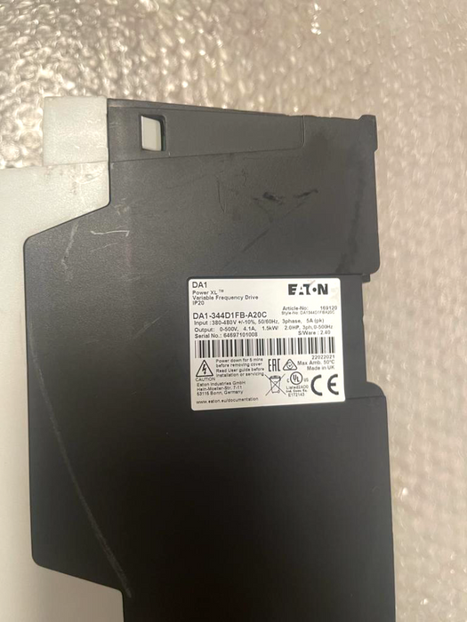 EATON VFD DA1-344D1FB-A20C 1.5kW 2HP 3P 380-480VAC