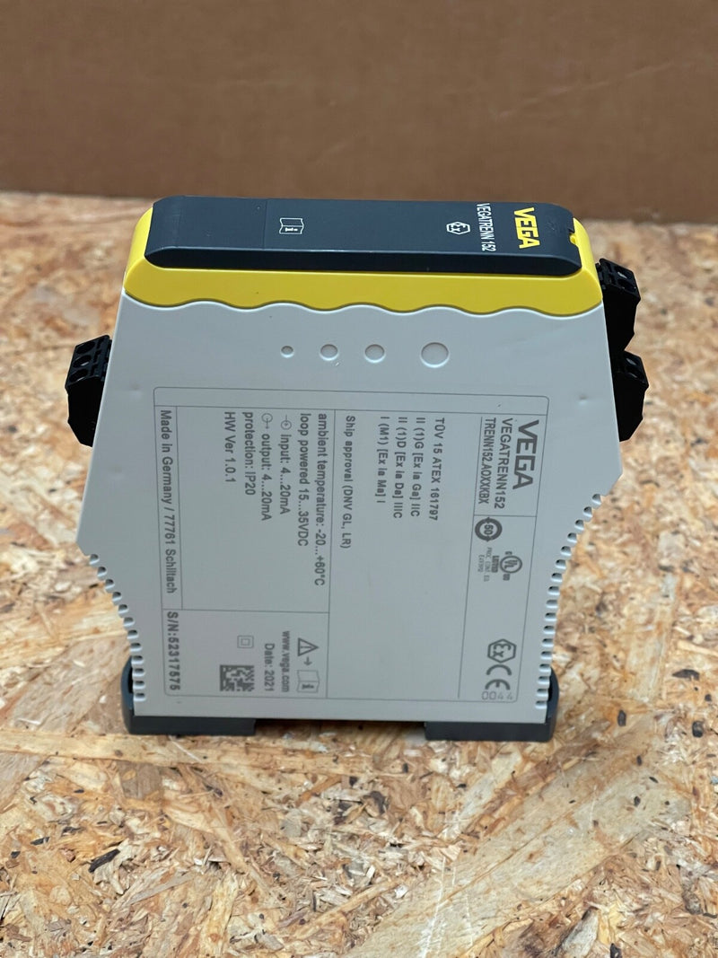 VEGA – VEGATRENN 152 – 2-Channel Isolating Barrier, Ex‑Rated 4–20 mA HART