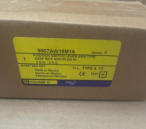 D SQUARE 9007AW18M16 Position Switch Lever Arm Type Deep Box Non-Plug-In