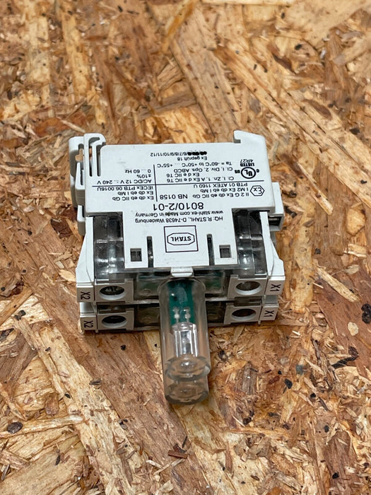 R. STAHL - 8010/2-01 - LED Indicator Lamp, Ex d e IIC, 12–240 V AC/DC