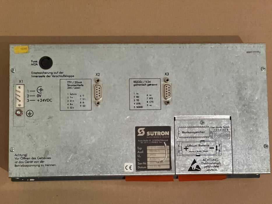 SUTRON BT20 BT20/000010 Operator Panel