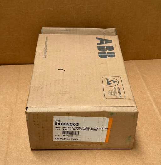 ABB – NAIO‑03F – Analog I/O Extension Module for ACS800 Drives (P/N 64669303)