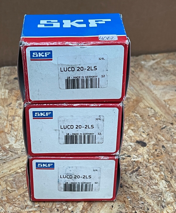 SKF - LUCD 20-2LS - Linear Ball Bearing Unit, 20 mm ID, Double Sealed