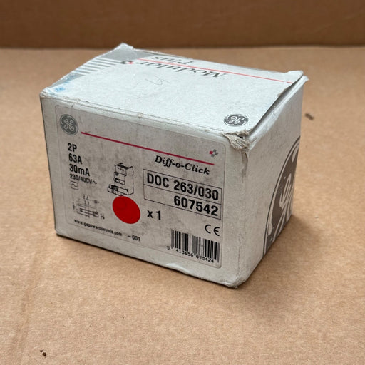Schneider Electric (GE) – DOC 263/030 – 63 A 30 mA Add‑On RCD Module