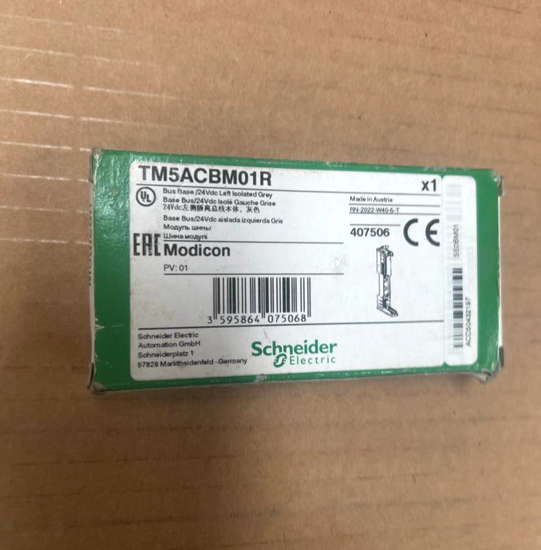 Schneider Electric Modicon TM5ACBM01R Bus Base /24VDC Left Isolated Grey