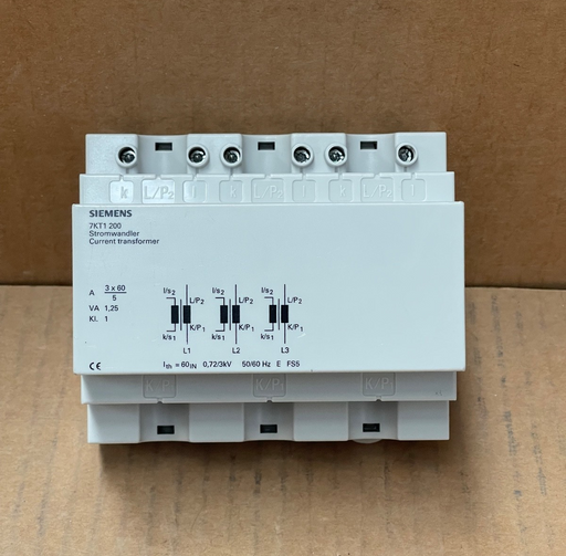 Siemens 7KT1200 – 3‑Phase AC Current Transformer 60 A → 5 A