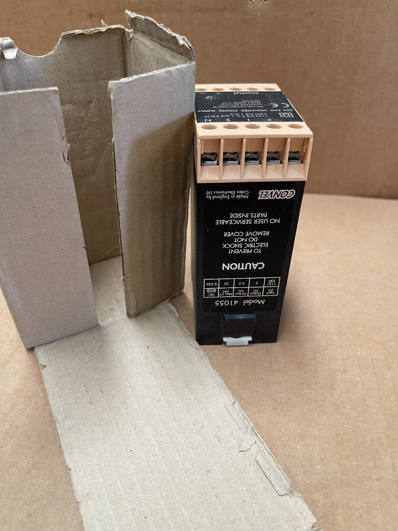 Convel 41055 DIN Rail Mounted Power Supply 115/230V AC to 24V DC Output CE