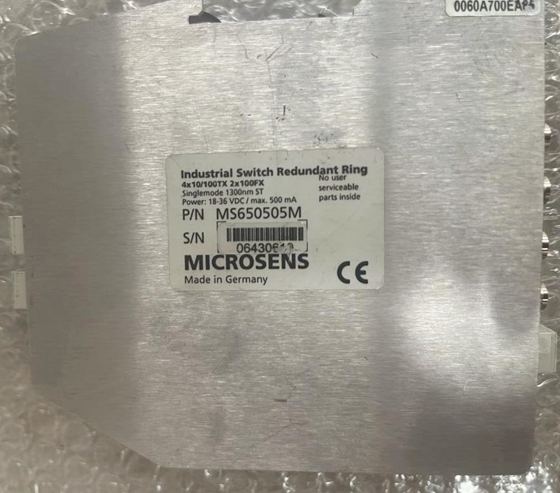 MICROSENS, MS650505M, Industrial Switch Redundant Ring 4x10/100TX 2x100FX 18-36V